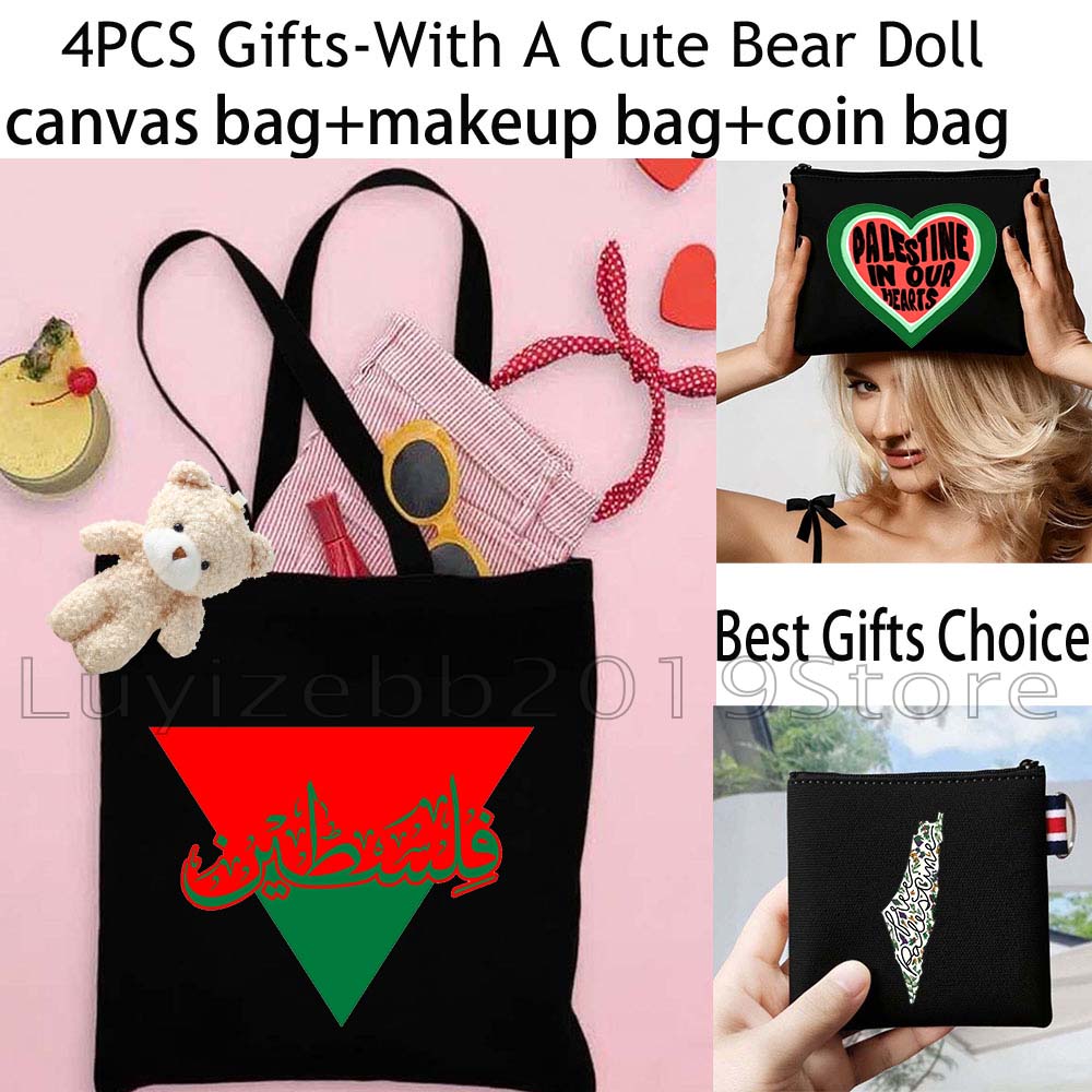 Embroidery Wallet - 4PCS Gifts Tatreez Embroidery Pattern Black