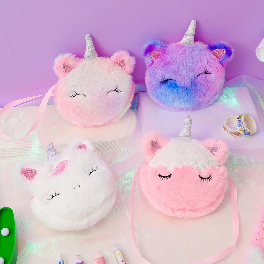 Embroidery Wallet - Kids Fashion Plush Shoulder Bag Cute