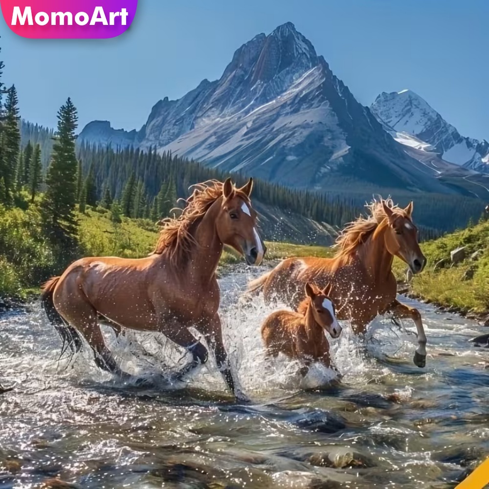 Embroidery Horse - Momoart 5D DIY Horse Diamond Painting