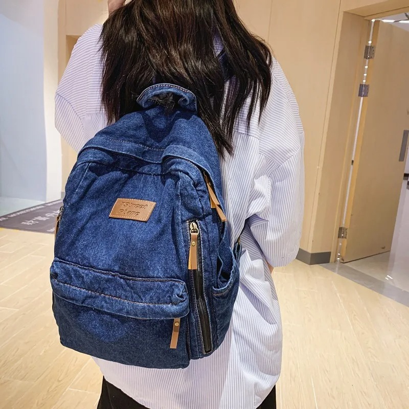 Denim Fashion Backpacks for Sc - Embroidery Jeans recension och pris
