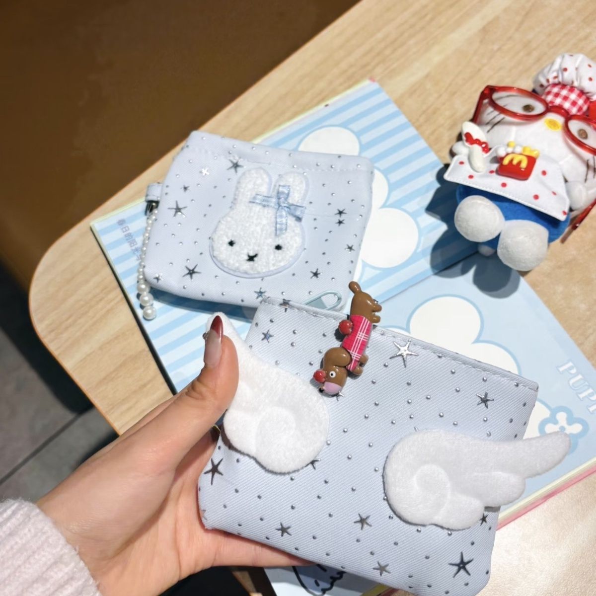 Korean Polka Dot Star Miffy Bu - Embroidery Wallet recension och pris