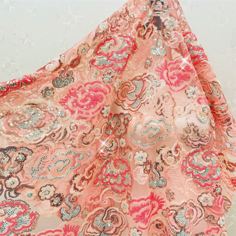 2 Yds/lot 130cm Wide Pink Purp - Embroidery Gradient recension och pris