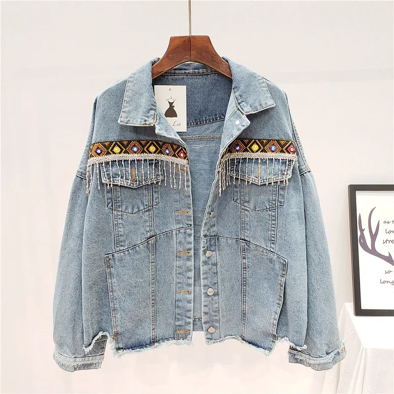 Embroidery Tassel Denim Jacket - Embroidery Jeans recension och pris