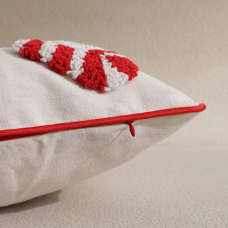 Red Christmas Pillow Cover Dec - Embroidery Xmas Ornaments recension och pris