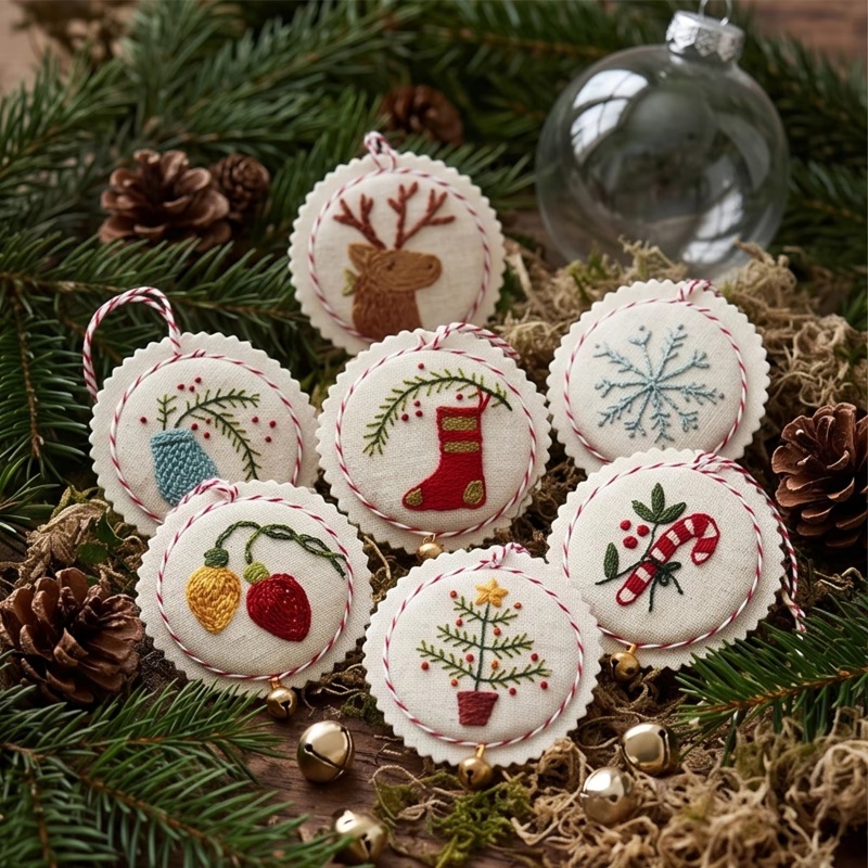 Christmas Embroidery Kit for B - Embroidery Xmas Ornaments recension och pris