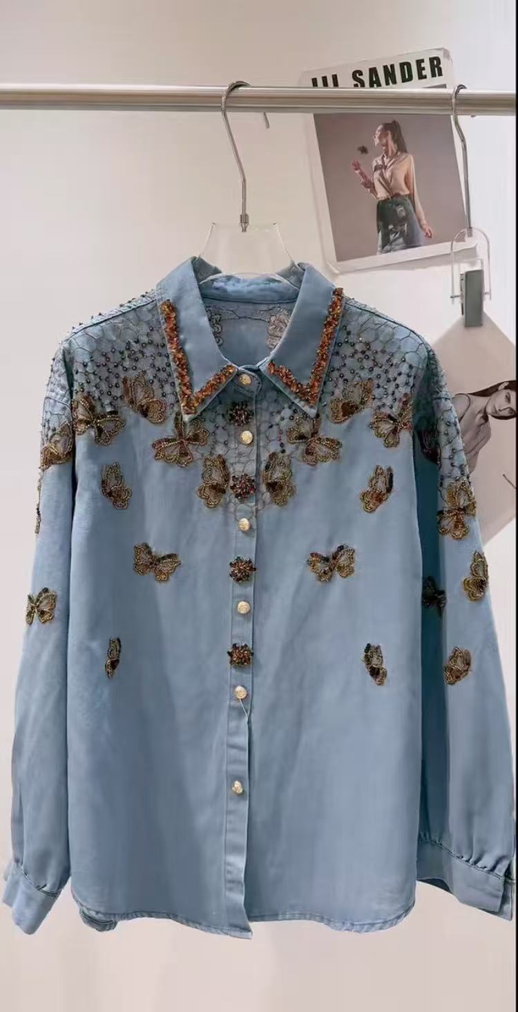 Luxury Style Denim Jacket For  - Embroidery Jeans recension och pris