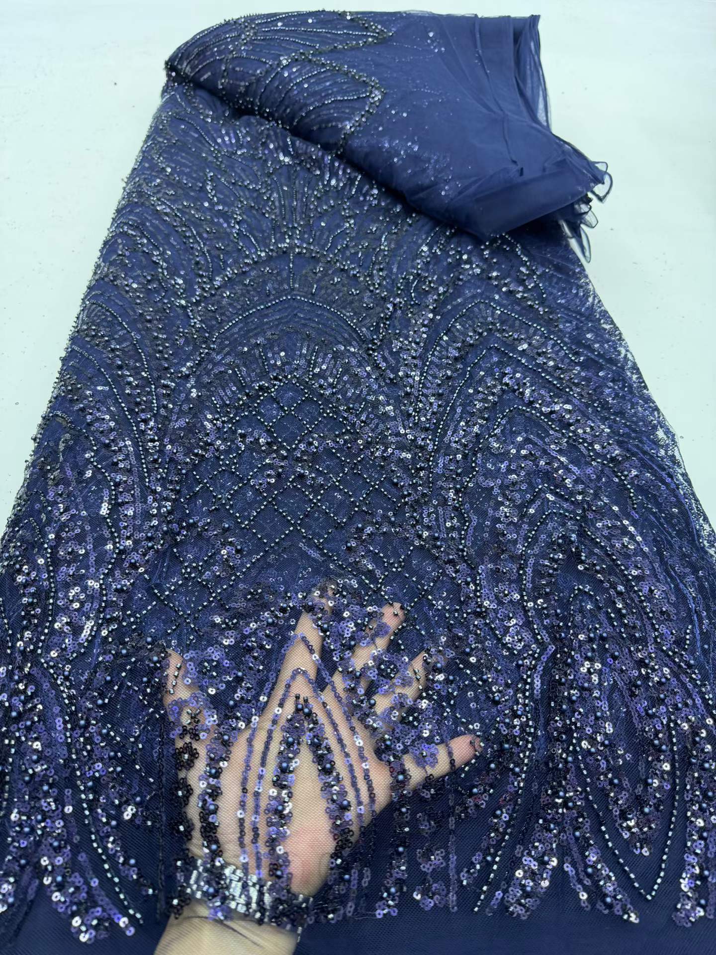 Luxury African Lace Fabric 202 - Embroidery Gradient recension och pris