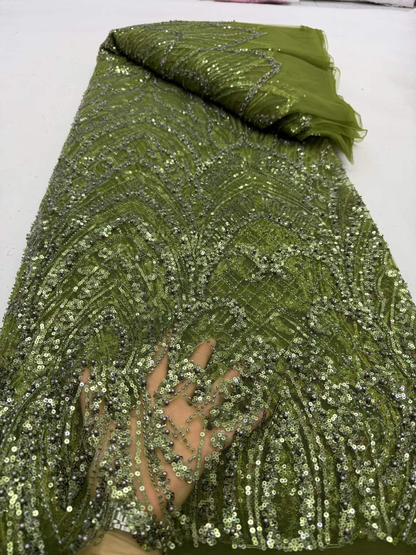 Luxury African Lace Fabric 202 - Embroidery Gradient recension och pris