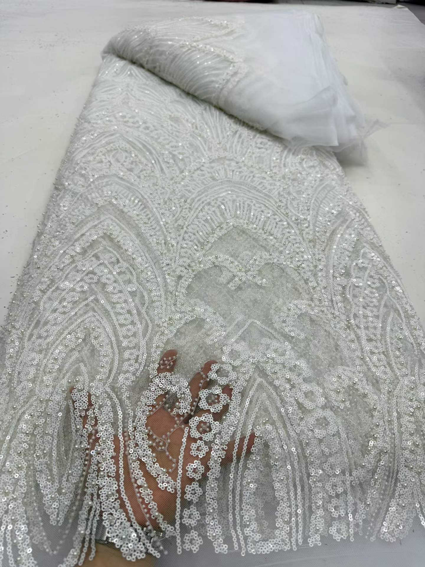 Luxury African Lace Fabric 202 - Embroidery Gradient recension och pris